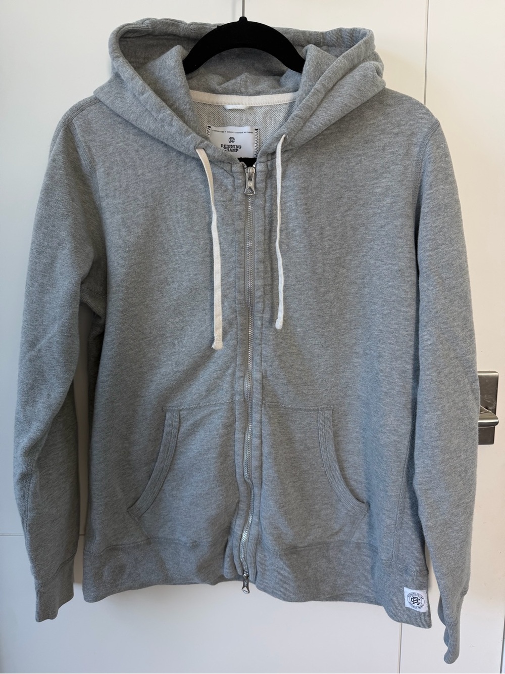 Reigning Champ Summer Weight Gray Full-Zip Women’s Hoodie